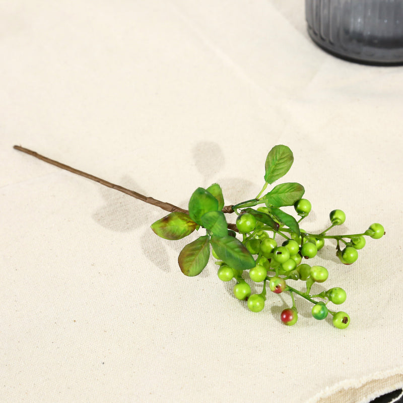 Red Artificial Berry Stem, 9" Plastic Christmas Berries, Perfect for Holiday Decor, DIY Weddings, and Home Styling