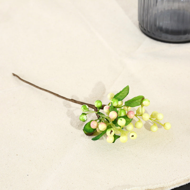 Red Artificial Berry Stem, 9" Plastic Christmas Berries, Perfect for Holiday Decor, DIY Weddings, and Home Styling