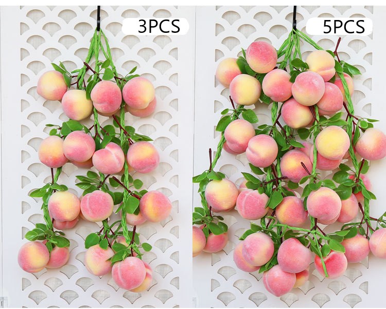 Bulk 20 Inch String Hanging Decorative Lifelike Simulation Peach Wholesale