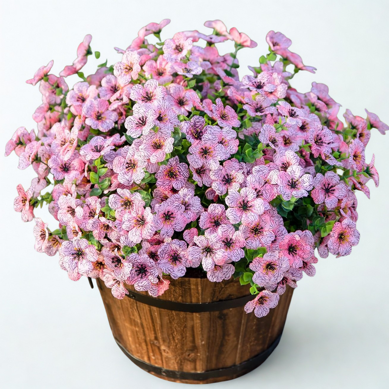 12 Bundles Real-Looking Artificial Daisy Flowers with Eucalyptus Leaves – Vibrant, Weather-Resistant, Easy to Arrange – Perfect for Outdoor & Indoor Decor