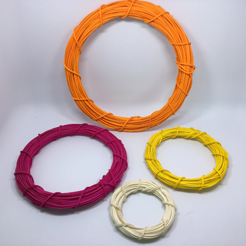 Bulk 2 Pack DIY Crafts Rattan Colorful Wreaths Frame Wholesale
