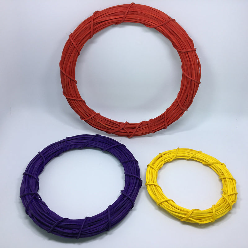 Bulk 2 Pack DIY Crafts Rattan Colorful Wreaths Frame Wholesale