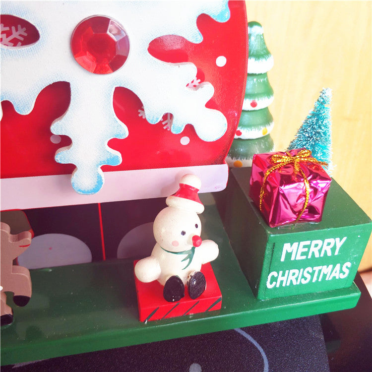 Boîte à musique de Noël en vrac de 9,8 pouces avec ornement musical de table en forme de bonhomme de neige du Père Noël en gros