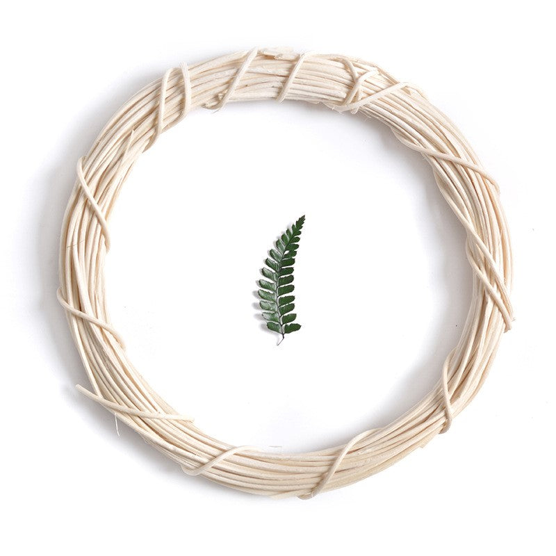 Guirnalda de mimbre blanco a granel marco de bricolaje accesorios artesanales al por mayor