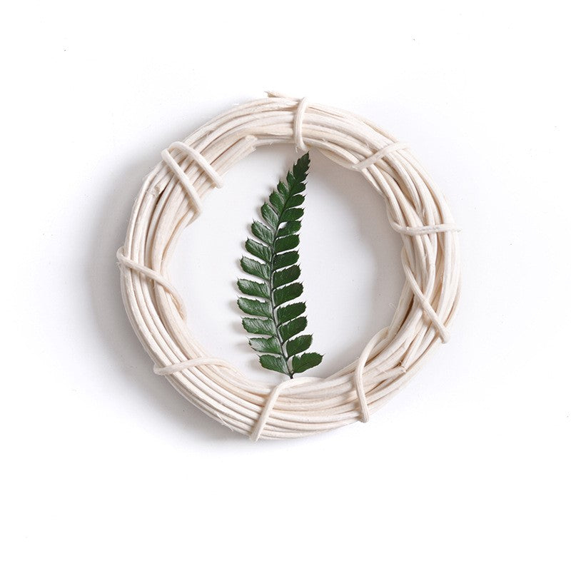 Guirnalda de mimbre blanco a granel marco de bricolaje accesorios artesanales al por mayor