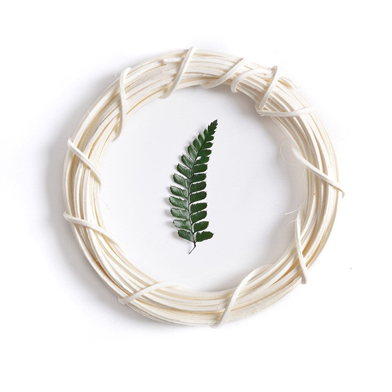 Guirnalda de mimbre blanco a granel marco de bricolaje accesorios artesanales al por mayor