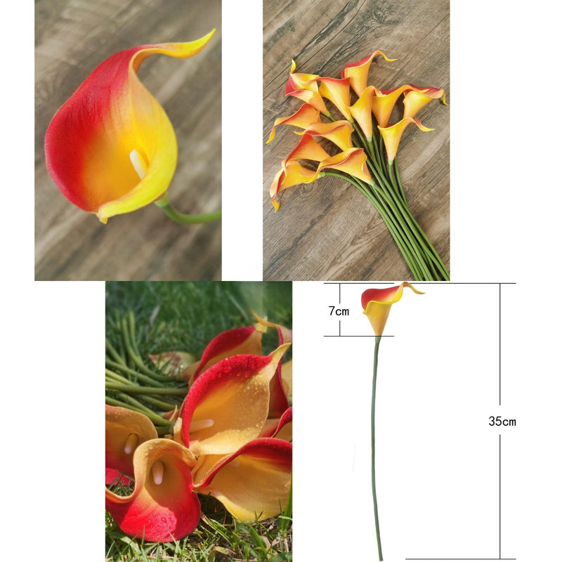 12Pcs Realistic Artificial Calla Lilies - Velvety Teal Blue Flowers for Wedding Bouquets & Home Decor