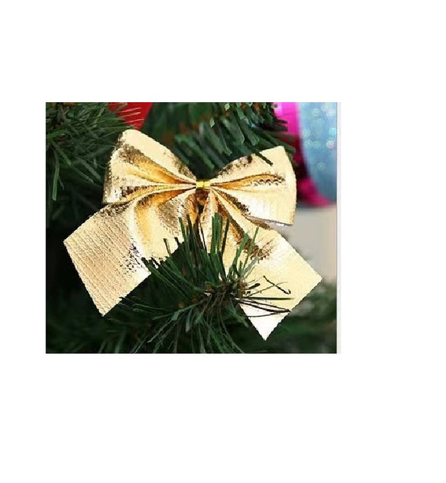 Bulk 12Pcs Christmas Bow Flocked Christmas Bowknot for Christmas Tree Decorations Wholesale