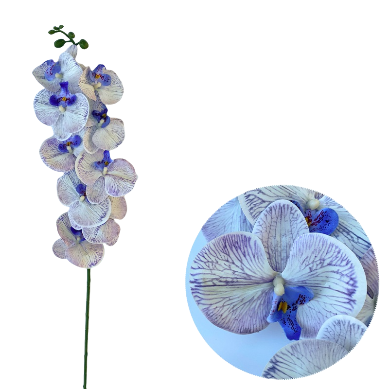 Bulk 50pcs 48 Colors 9 Heads Phalaenopsis Orchid Real Touch Flowers Stems Wholesale