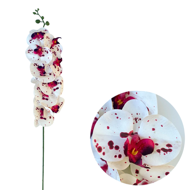 Bulk 50pcs 48 Colors 9 Heads Phalaenopsis Orchid Real Touch Flowers Stems Wholesale