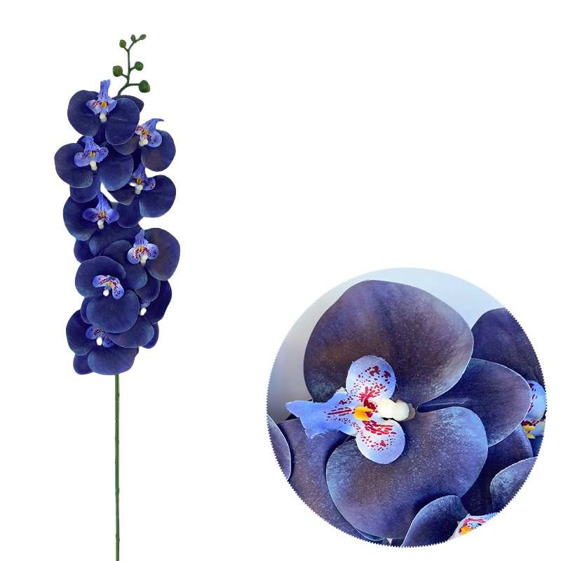 Bulk 50pcs 48 Colors 9 Heads Phalaenopsis Orchid Real Touch Flowers Stems Wholesale