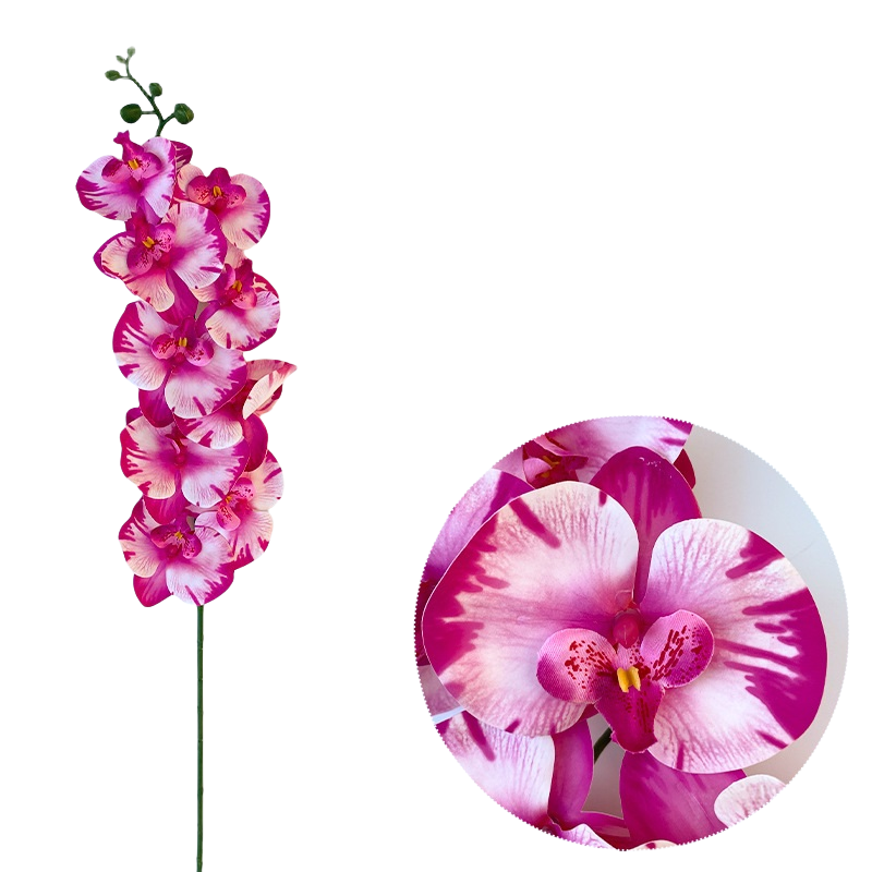 Bulk 50pcs 48 Colors 9 Heads Phalaenopsis Orchid Real Touch Flowers Stems Wholesale