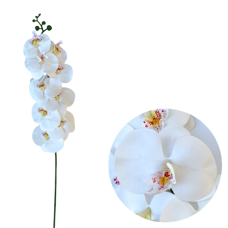 Bulk 50pcs 48 Colors 9 Heads Phalaenopsis Orchid Real Touch Flowers Stems Wholesale