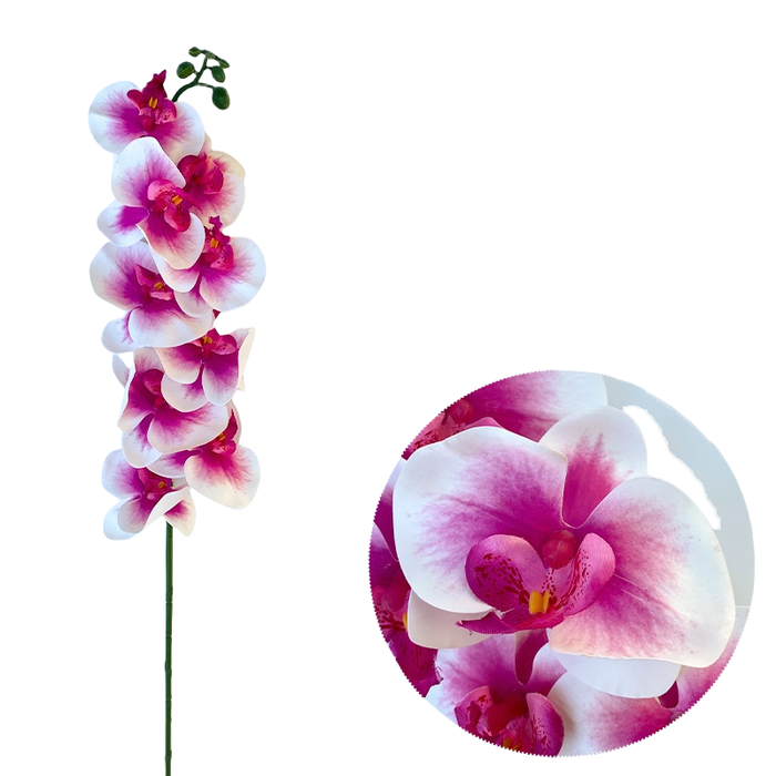 Bulk 48 Colors 9 Heads Phalaenopsis Orchid Real Touch Flowers Stems Wholesale