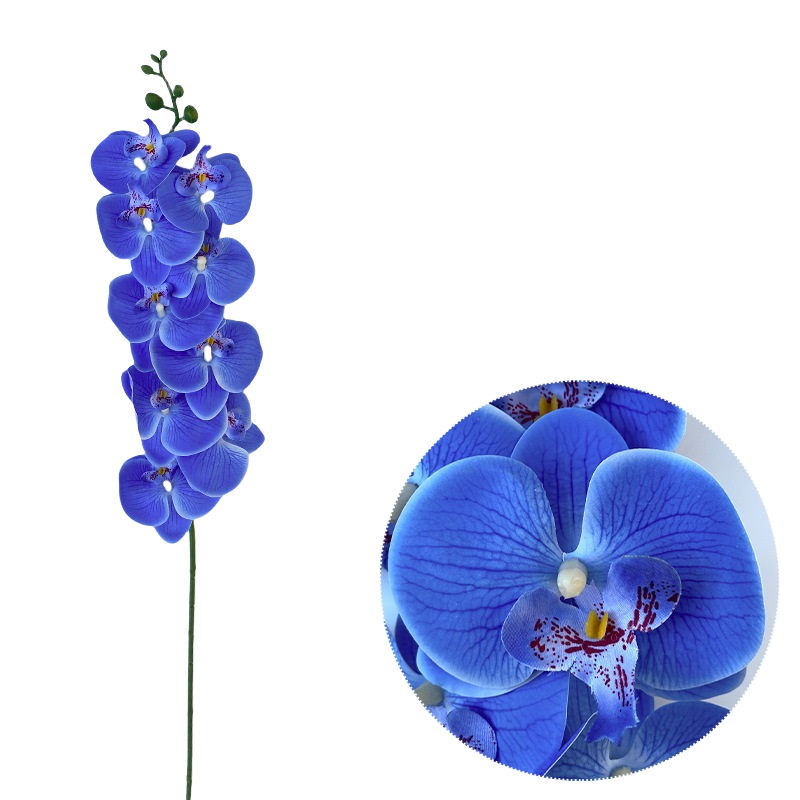 Bulk 50pcs 48 Colors 9 Heads Phalaenopsis Orchid Real Touch Flowers Stems Wholesale