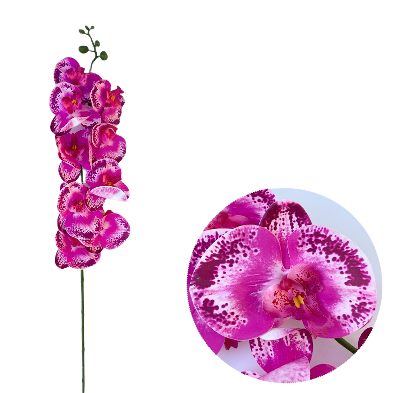 Bulk 50pcs 48 Colors 9 Heads Phalaenopsis Orchid Real Touch Flowers Stems Wholesale