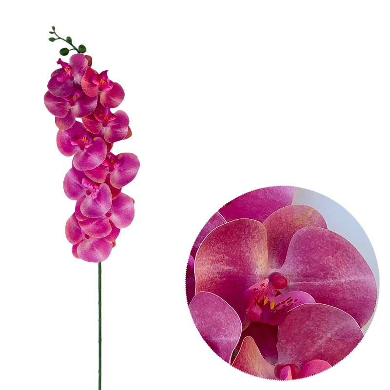 Bulk 50pcs 48 Colors 9 Heads Phalaenopsis Orchid Real Touch Flowers Stems Wholesale