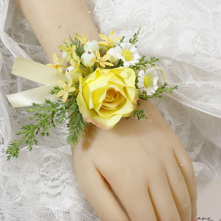 Bulk Yellow Corsage and Boutonniere Rustic Vintage Weddings Proms Wholesale