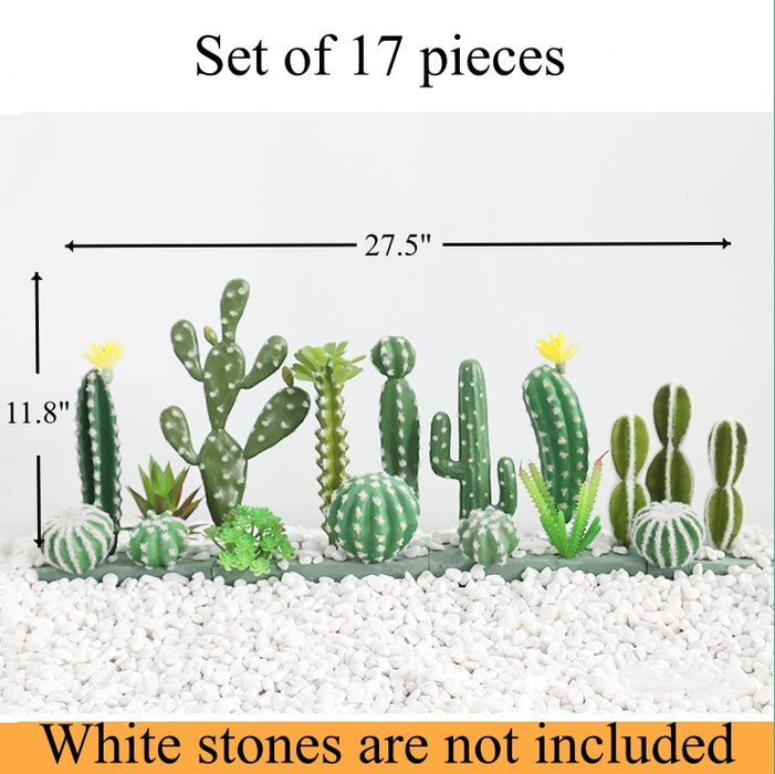 Bulk Set of Cactus Stems Landscaping Faux Succulents Plants Wholesale