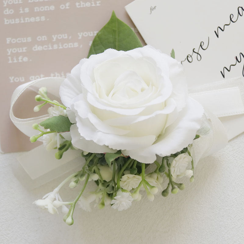 Bulk White Corsage and Boutonniere Rustic Vintage Weddings Proms Wholesale