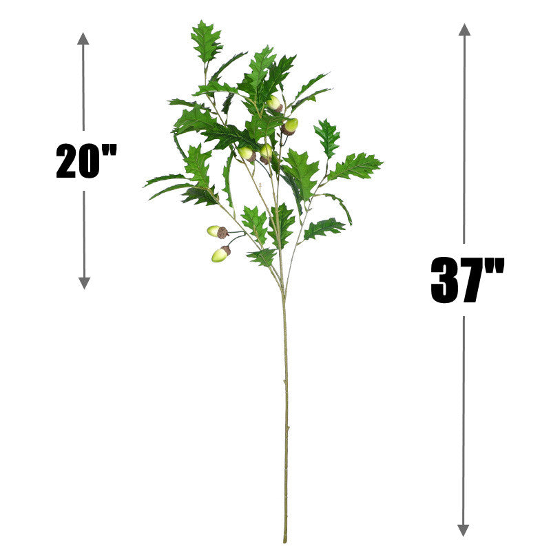 Lot de 15 branches de glands extra longues de 37 pouces, tiges artificielles d'hiver en gros