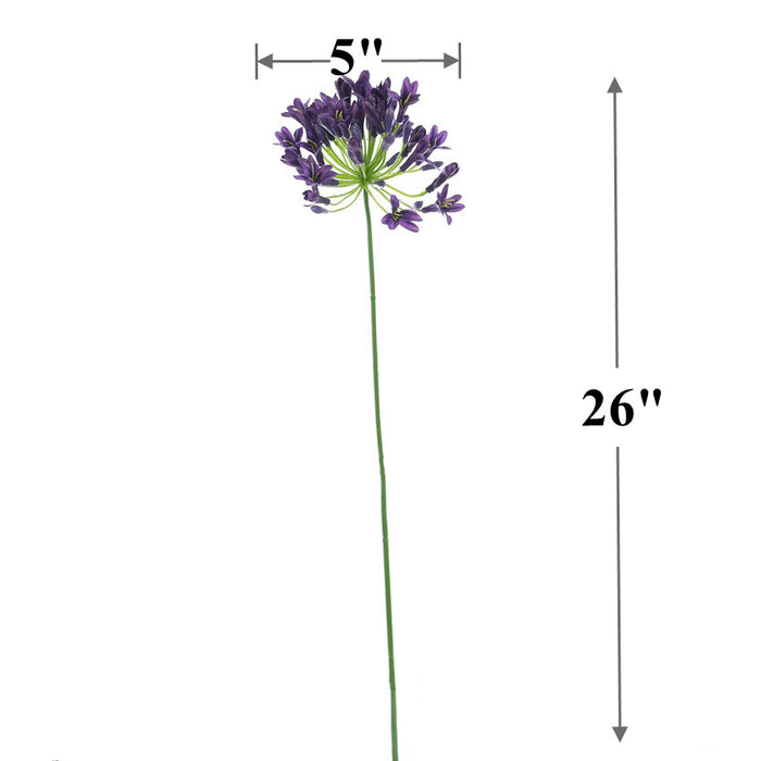 Bulk 26" Agapanthus Africanus Stems Faux African lily Fall Flowers Fall Decorations Wholesale