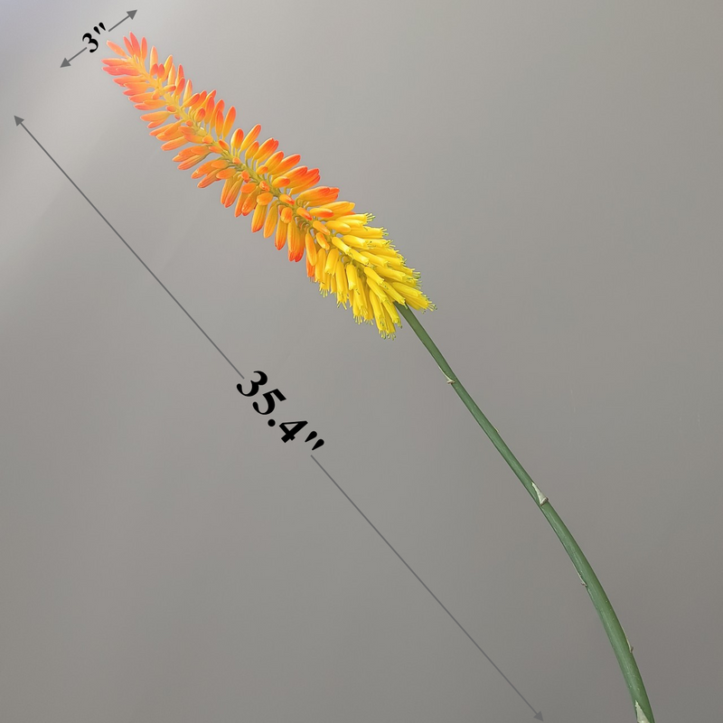 Tiges de fleurs d'aloès extra longues en vrac de 35 pouces, décoration d'automne au toucher réaliste, vente en gros 