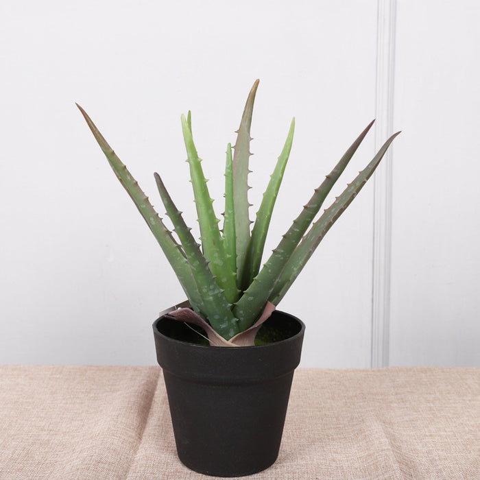Bulk Artificial Green Potted Aloe Vera Plants Real Touch for Home Indoor Garden Table Bedroom Shelf Office Decor Wholesale