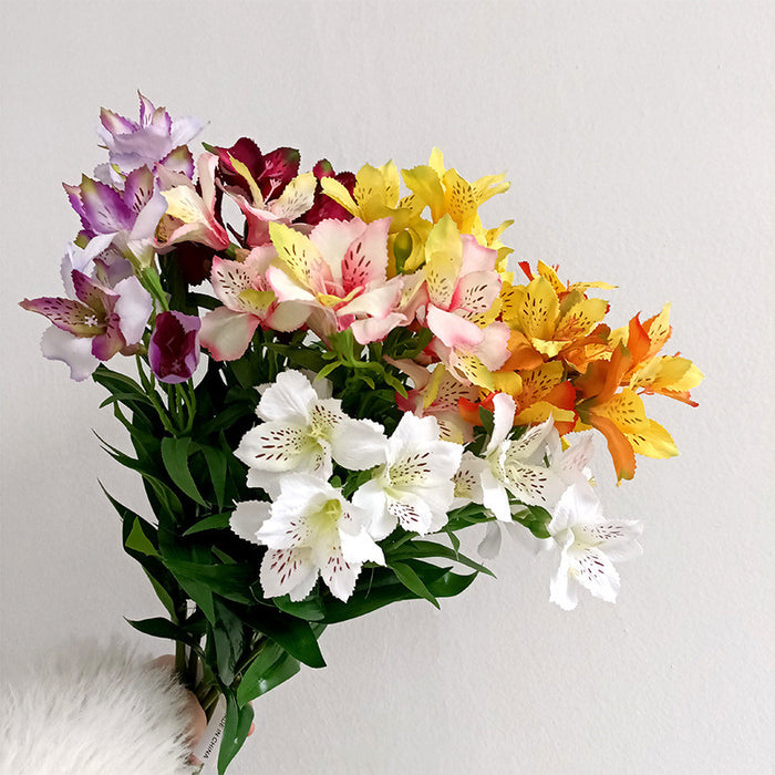 Bulk 29 inches Tall Alstroemeria Stems Artificial Silk Flowers Wholesale