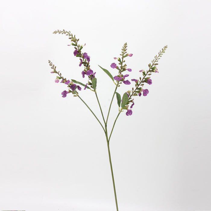 Bulk 26 inches Tall Angelonia Stems Spray Violet Purple Silk Flowers Wholesale