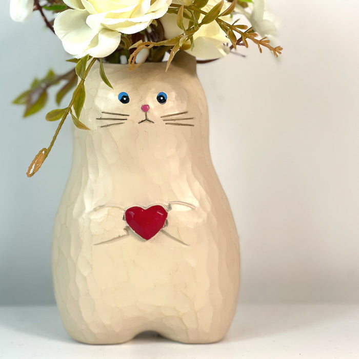 Bulk Exclusive Animal Novelty Cat Planter Artificial Flowers in Cat Pot for Cat Lovers Wholesale