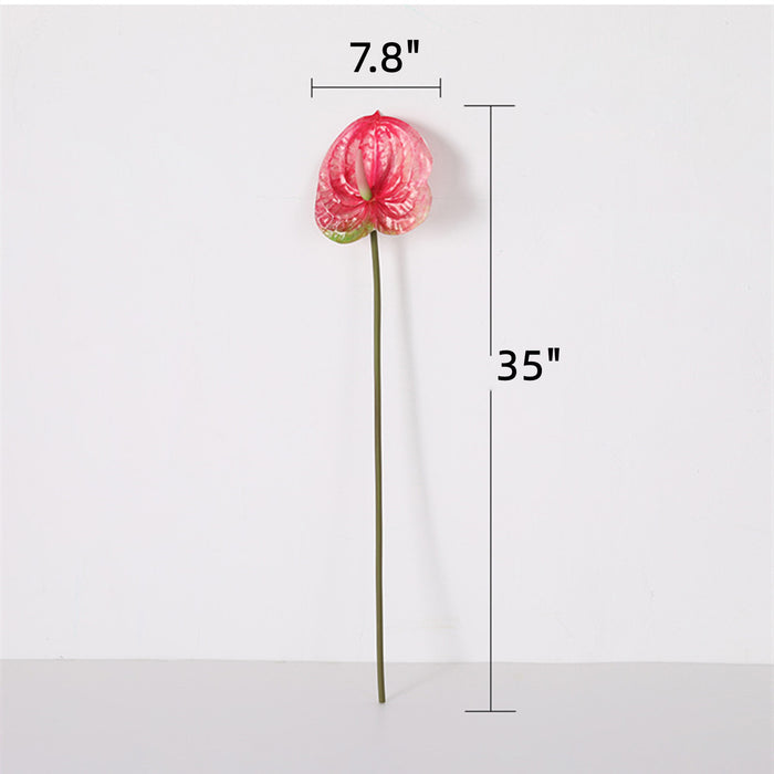 Bulk 35 inches Tall Extra Long Anthurium Stems Real Touch Flowers Wholesale