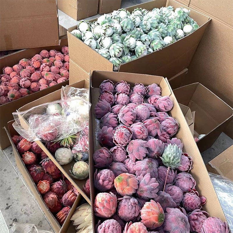 Tiges d'artichaut en vrac de 23 pouces, fleurs artificielles en soie, fruits en gros