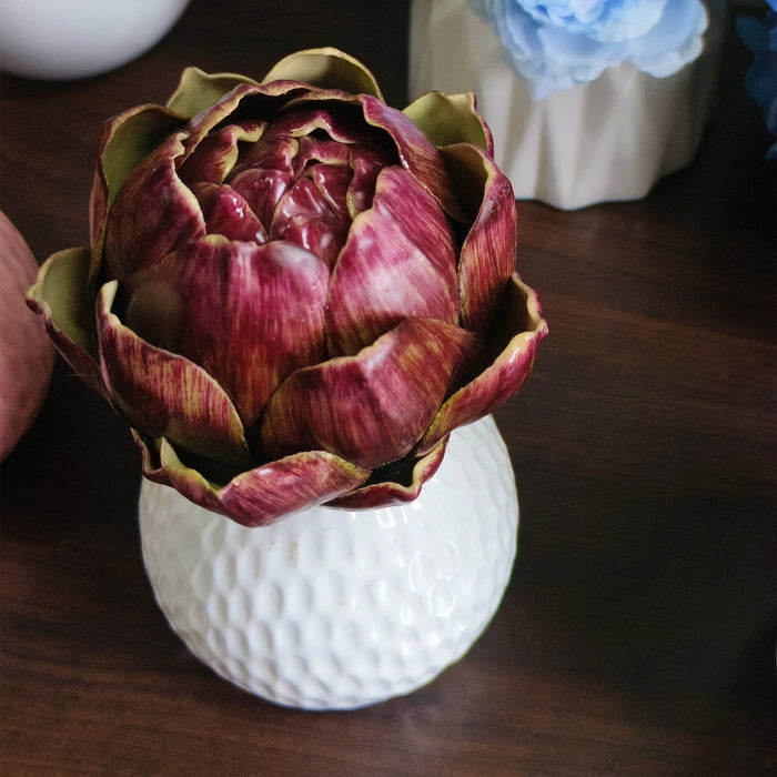 Bulk 6" Faux Artichoke with Vase Floral Arrangements Wholesale