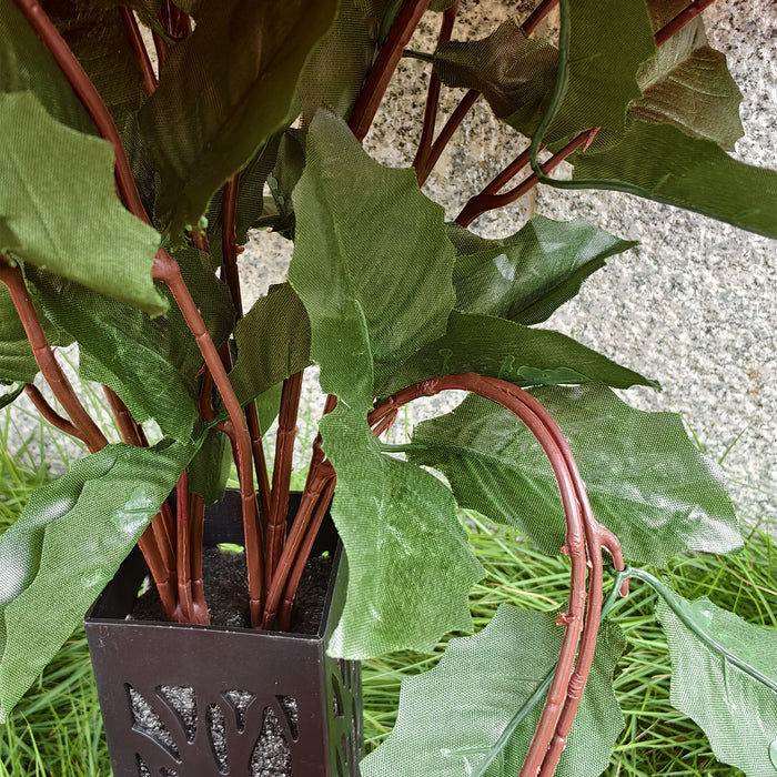 Bulk 24" Artificial Large Red Velvet Poinsettia with Vase 24-Heads Flowers UV Resistant for Outdoor Memorial Wholesale