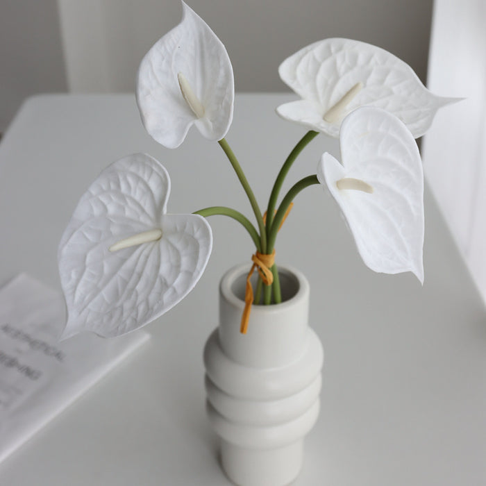 Ramo de flores de Anthurium a granel Real Touch Artificial al por mayor 