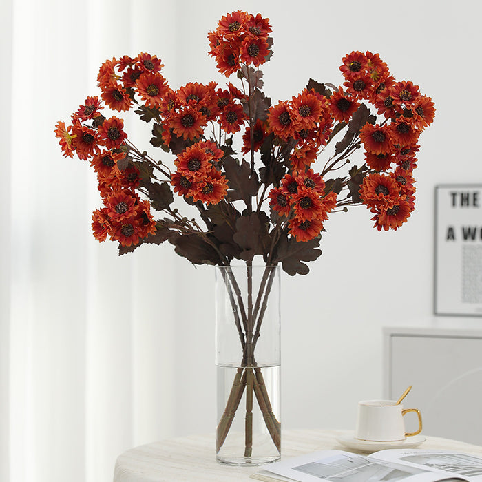 Bulk 26" Artificial Autumn Daisies Chamomile Stems Silk Flowers for Wedding Home Decor Wholesale