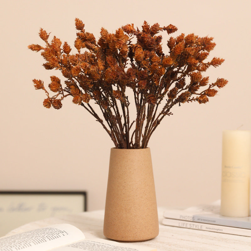 Bulk 16.5" Artificial Autumn Pine Cone Branches Realistic Fall Winter Foliage for Fall Decor Thanksgiving Christmas Wreath DIY Tabletop Wholesale