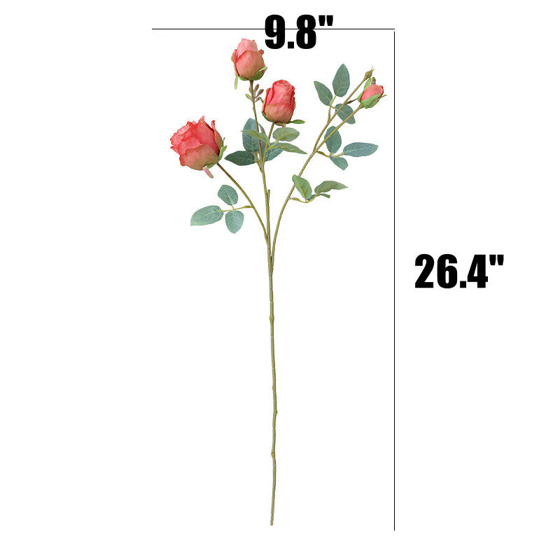 Bulk 26.4" Artificial Autumn Rose Stems Spray Realistic Fall Flowers for Fall Decor Thanksgiving Tabletop Wreath DIY Wholesale