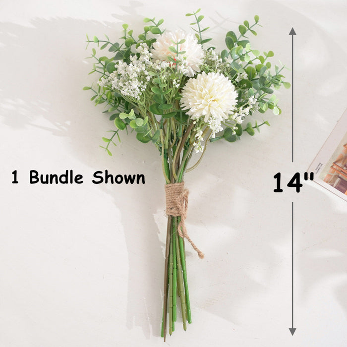 Bulk 2 Bundles Bouquet Artificial Babys Breath Flowers Silk Mum