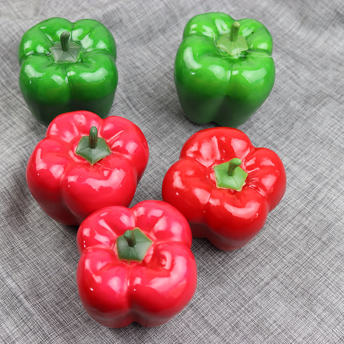 Bulk Artificial Bell Peppers Faux Vegetables for Decoration Home Wholesale
