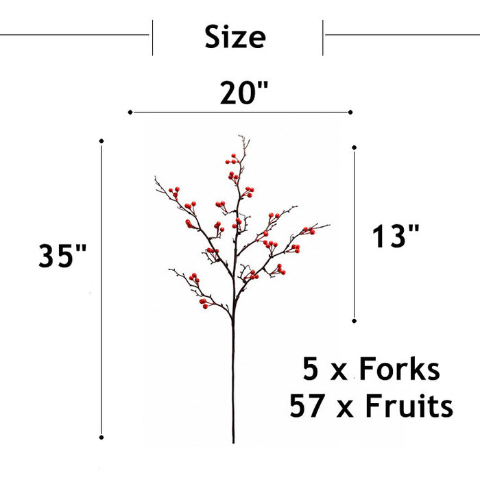 Bulk 12Pcs 35" Extra Long Berries Bouquet for Tall Vase Table Centerpiece Wholesale