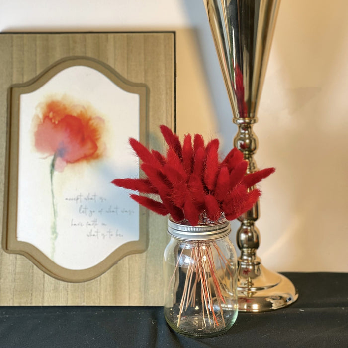 Bulk Boho Flower Centerpiece Natural Bunny Tails With Vase Glass Jar Table Fall Wedding Centerpiece Wholesale