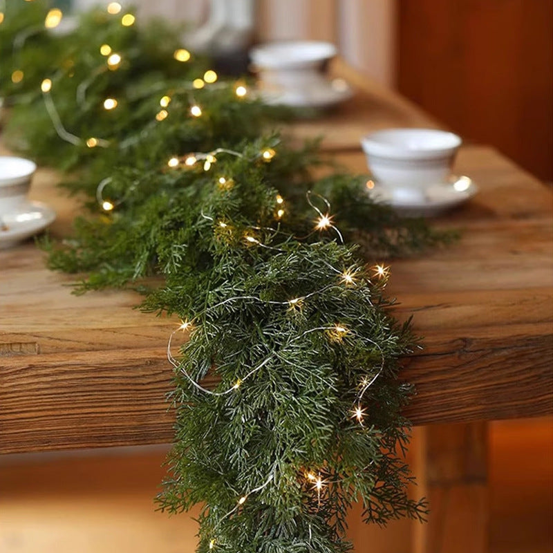 Bulk 6FT Christmas Cedar Garland with 162 Pine Tips  for Fireplace, Table, Mantle, Wall, Indoor, Outdoor Holiday Home Decorations