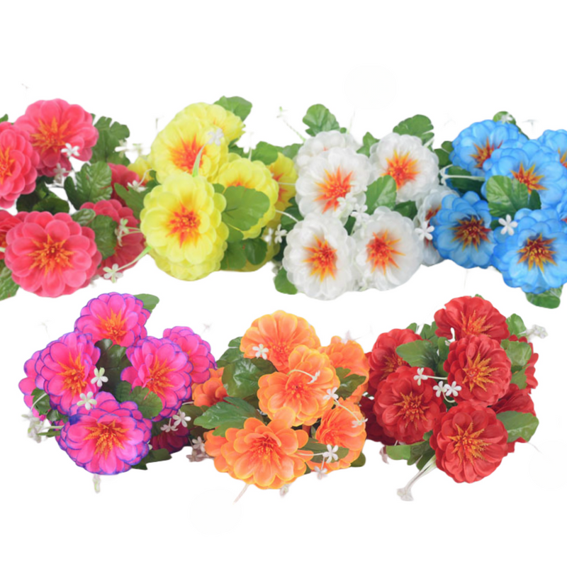 Fleurs commémoratives artificielles de cimetière de 19 pouces de haut en vrac