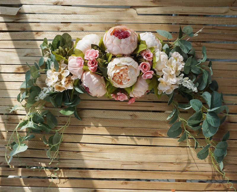 Bulk Wedding Arch Flowers Peony Rustic Artificial Floral Swag for Door Lintel Table Centerpieces Wholesale