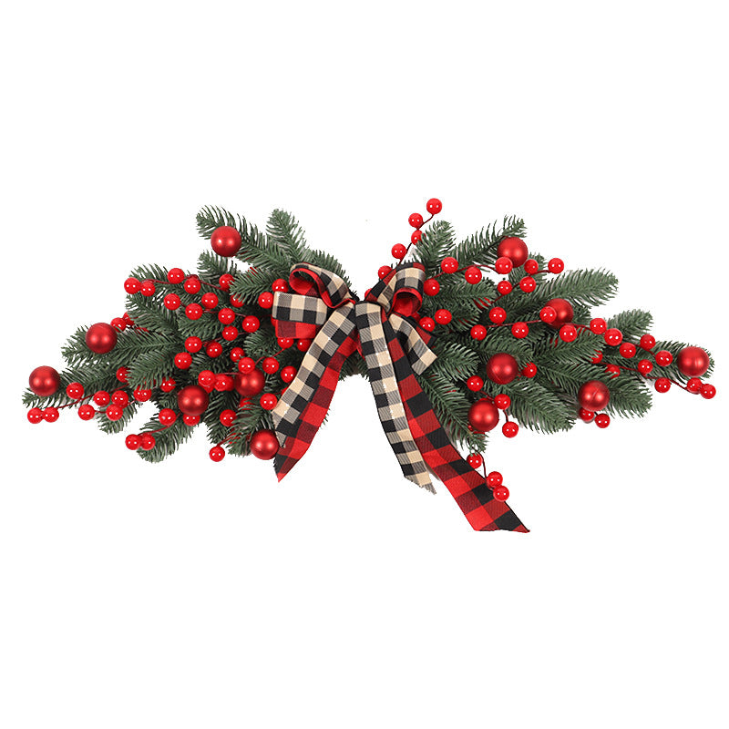 Bulk Pre-Lit Artificial Christmas Swag with Holy Berries Christmas Decoration Wholesale