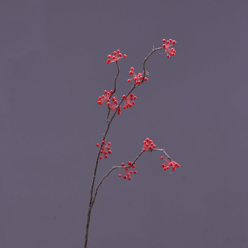 Premium Real Touch Holiday Red Artificial Berries Branch