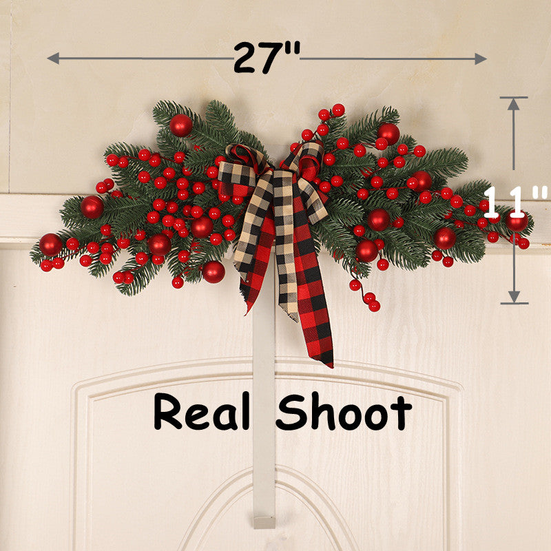 Bulk Pre-Lit Artificial Christmas Swag with Holy Berries Christmas Decoration Wholesale