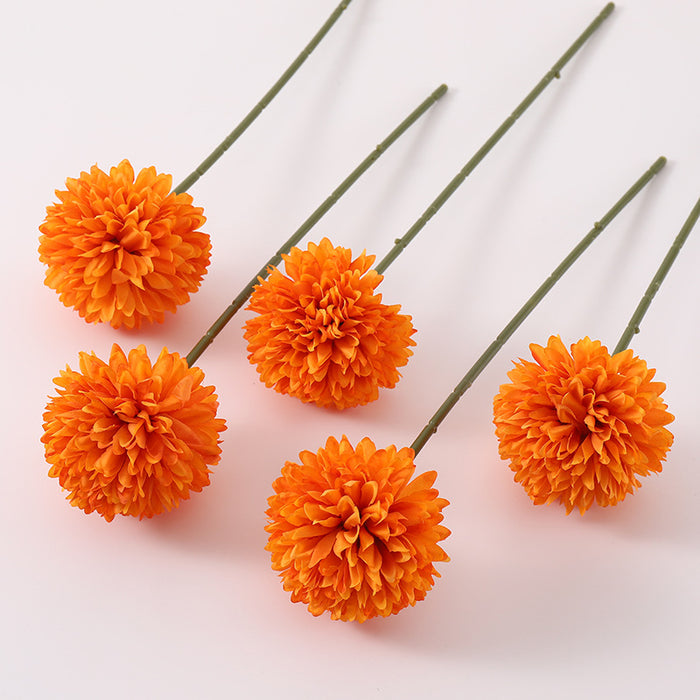 Bulk 5pcs 11" Autumn Flowers Artificial Chrysanthemums Stems Wholesale